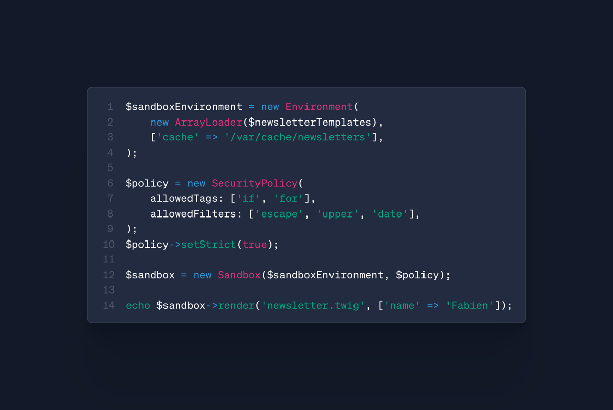 Twig 4.0 Sandbox: Run Untrusted Templates in Isolation