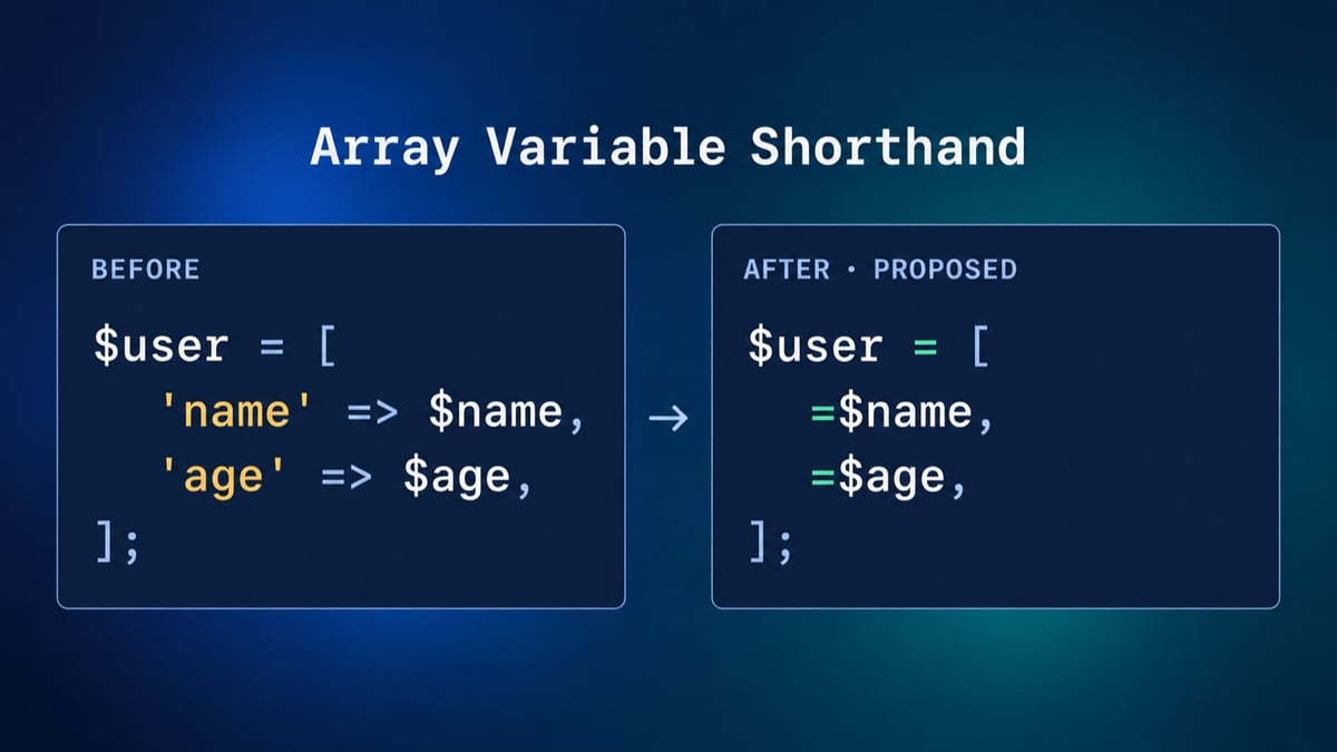 PHP Array Shorthand RFC: Skip the Key When It Matches